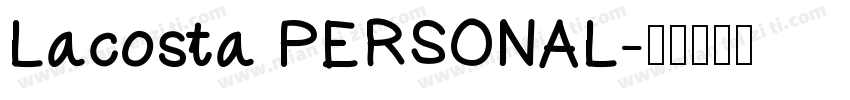 Lacosta PERSONAL字体转换